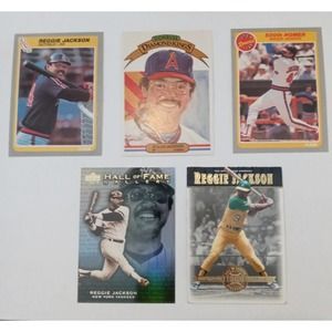 Reggie Jackson Lot of 5 Baseball Cards